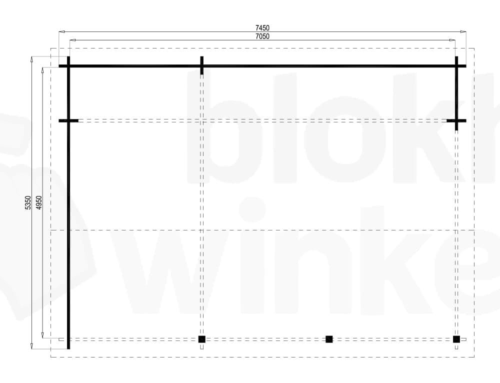 Plattegrond Interflex blokhut Kapschuur Olivenza Plattegrond Interflex blokhut Kapschuur Olivenza