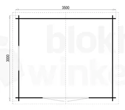 Plattegrond Interflex blokhut San Sebastian geïmpregneerd