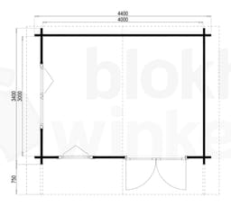 Plattegrond Interflex blokhut Sevilla A geïmpregneerd