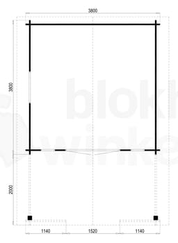 Plattegrond Interflex blokhut Toledo geïmpregneerd