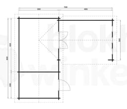 Plattegrond Lugarde blokhut Blokhut Amstelveen 600x700