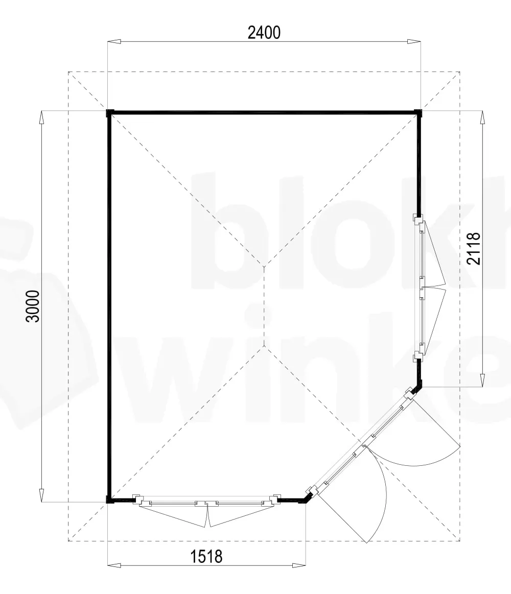 Plattegrond Lugarde tuinhuis Fifth Avenue 240x300 V9 Plattegrond Lugarde tuinhuis Fifth Avenue 240x300 V9