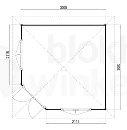 Plattegrond Lugarde tuinhuis Fifth Avenue 300x300 V2