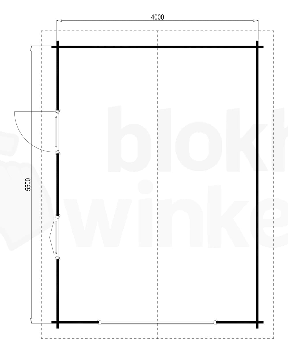 Plattegrond Lugarde blokhut Garage Kansas 400x550 geïmpregneerd Plattegrond Lugarde blokhut Garage Kansas 400x550 geïmpregneerd