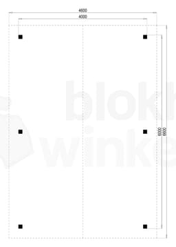 Plattegrond Lugarde blokhut Lugarde Carport 400x600cm