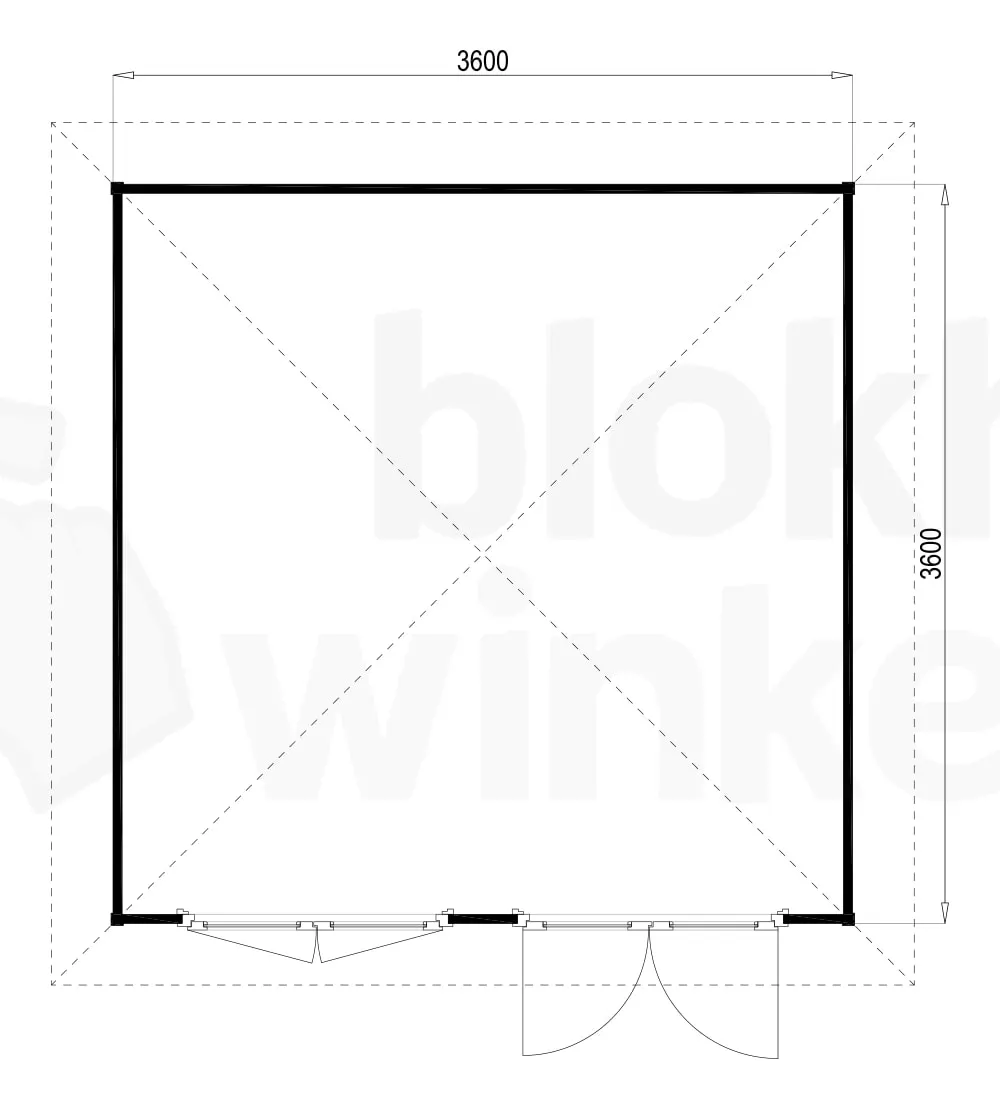 Plattegrond Lugarde tuinhuis Prima Demy 360x360 geïmpregneerd Plattegrond Lugarde tuinhuis Prima Demy 360x360 geïmpregneerd