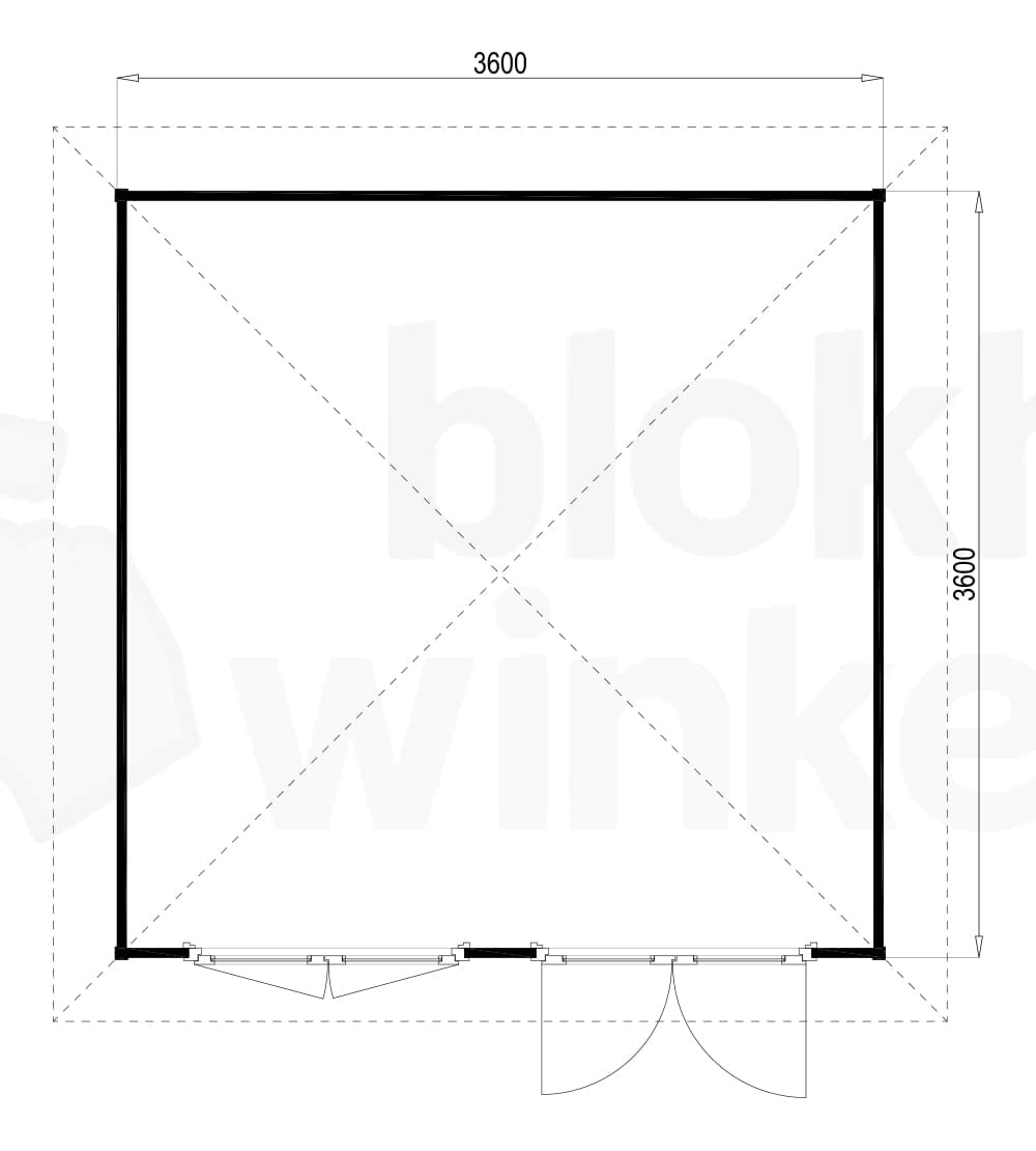 Plattegrond Prima Demy 360x360 geïmpregneerd