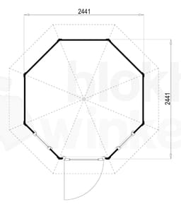 Plattegrond Lugarde tuinhuis Prima Jeffrey