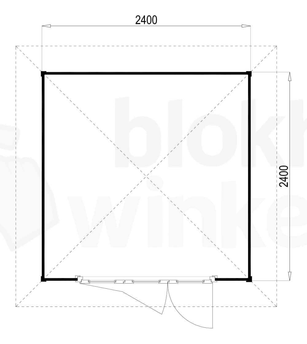 Plattegrond Prima Jessica 240x240 geïmpregneerd