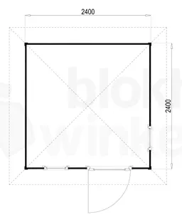 Plattegrond Lugarde tuinhuis Prima Jessica V1 geïmpregneerd