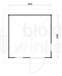 Plattegrond Lugarde tuinhuis Prima Jessica V1