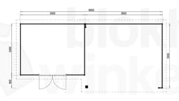 Plattegrond Lugarde tuinhuis Prima Julia 300x660