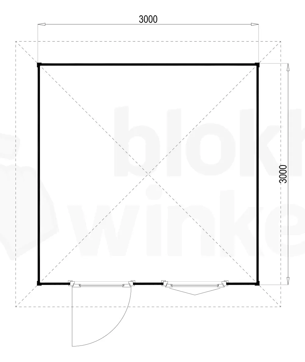 Plattegrond Lugarde tuinhuis Prima Summertime 300x300 geïmpregneerd Plattegrond Lugarde tuinhuis Prima Summertime 300x300 geïmpregneerd
