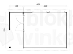 Plattegrond Lugarde tuinhuis Prima Winston 300x480