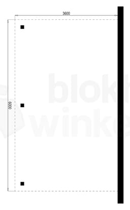 Aanbouw carport Outback Geïmpregneerde Aanbouw Carport 360x600 - Outback - OAC360x600 - 360x600