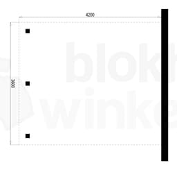 Aanbouw carport Outback Geïmpregneerde Aanbouw Carport 420x360 - Outback - OAC420x360 - 420x360