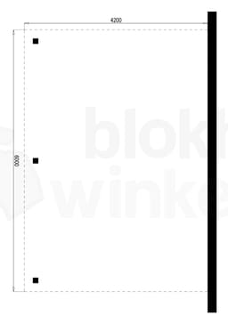Aanbouw carport Outback Geïmpregneerde Aanbouw Carport 420x600 - Outback - OAC420x600 - 420x600