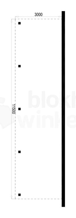 Plattegrond Houten Outback Douglas Aanbouw Carport 300x1150