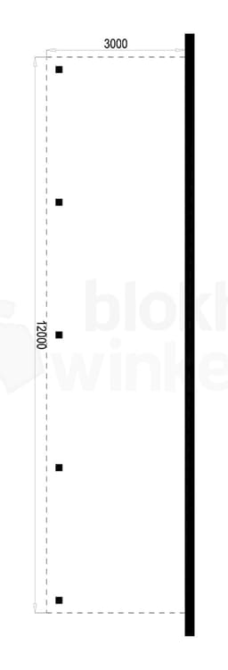 Plattegrond Houten Outback Douglas Aanbouw Carport 300x1200
