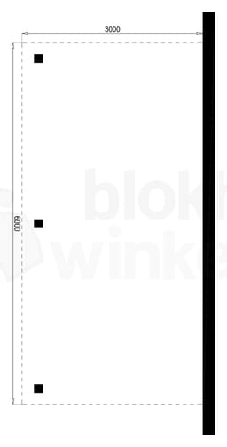 Plattegrond Houten Outback Douglas Aanbouw Carport 300x600