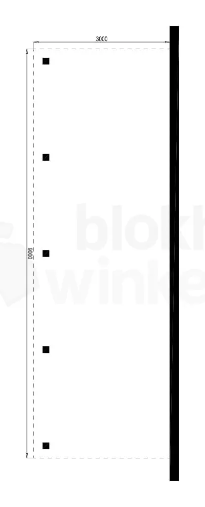 Plattegrond Houten Outback Douglas Aanbouw Carport 300x900 Plattegrond Houten Outback Douglas Aanbouw Carport 300x900