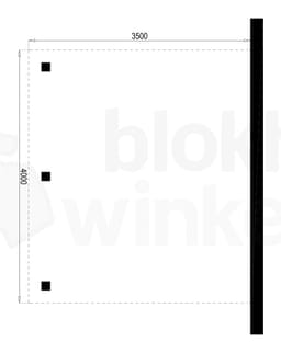 Plattegrond Houten Outback Douglas Aanbouw Carport 350x400