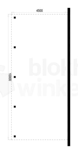 Plattegrond Houten Outback Douglas Aanbouw Carport 450x1000