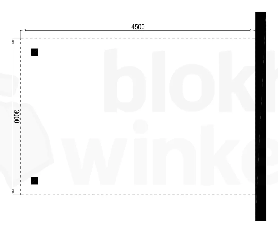 Plattegrond Houten Outback Douglas Aanbouw Carport 450x300 Plattegrond Houten Outback Douglas Aanbouw Carport 450x300