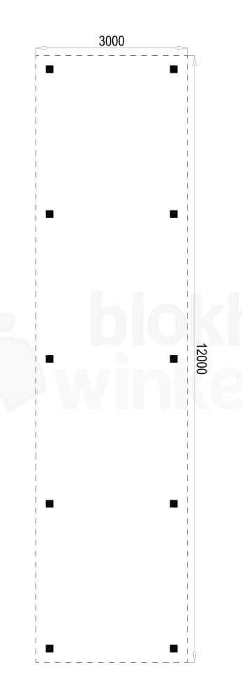 Plattegrond Houten Outback Douglas Vrijstaande Carport 300x1200 Plattegrond Houten Outback Douglas Vrijstaande Carport 300x1200