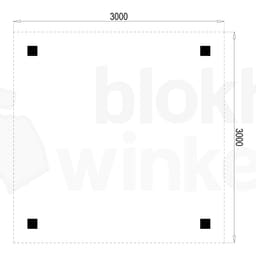 Plattegrond Houten Outback Douglas Vrijstaande Carport 300x300