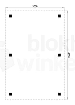 Plattegrond Houten Outback Douglas Vrijstaande Carport 300x450