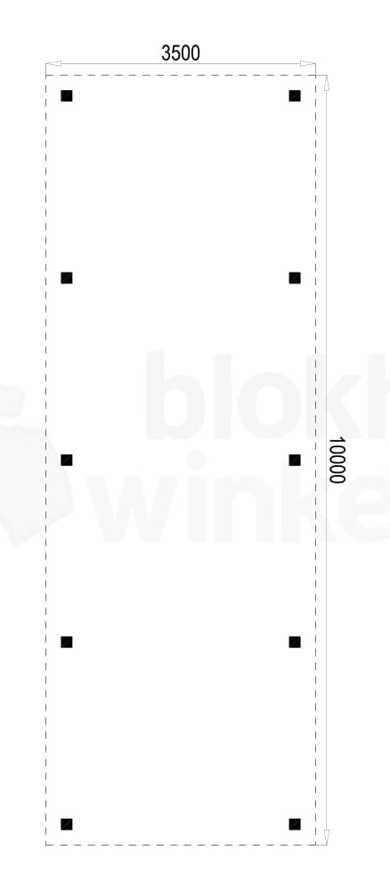 Plattegrond Houten Outback Douglas Vrijstaande Carport 350x1000 Plattegrond Houten Outback Douglas Vrijstaande Carport 350x1000