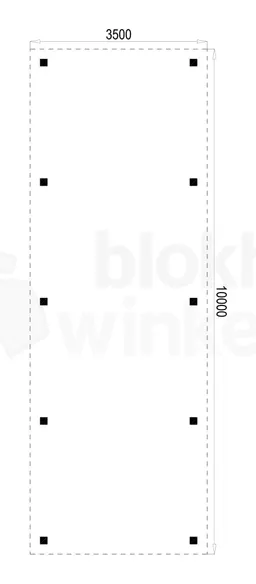 Plattegrond Houten Outback Douglas Vrijstaande Carport 350x1000