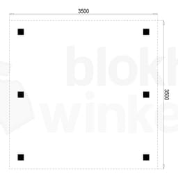 Plattegrond Houten Outback Douglas Vrijstaande Carport 350x350