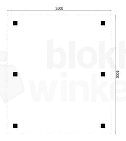 Plattegrond Houten Outback Douglas Vrijstaande Carport 350x400