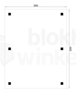 Plattegrond Houten Outback Douglas Vrijstaande Carport 350x450