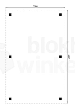 Plattegrond Houten Outback Douglas Vrijstaande Carport 350x550