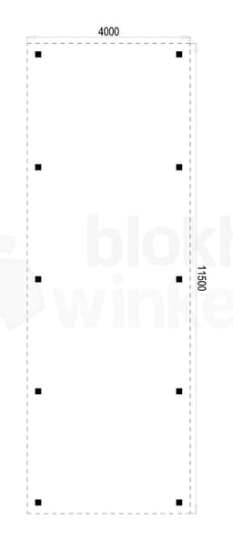 Plattegrond Houten Outback Douglas Vrijstaande Carport 400x1150
