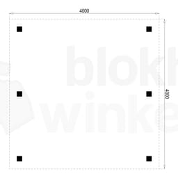 Plattegrond Houten Outback Douglas Vrijstaande Carport 400x400