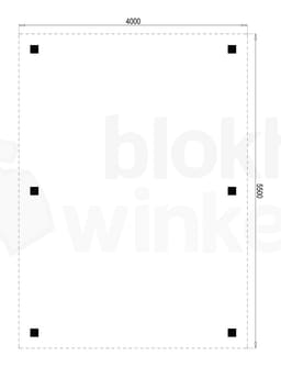 Plattegrond Houten Outback Douglas Vrijstaande Carport 400x550