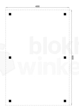 Plattegrond Houten Outback Douglas Vrijstaande Carport 400x600