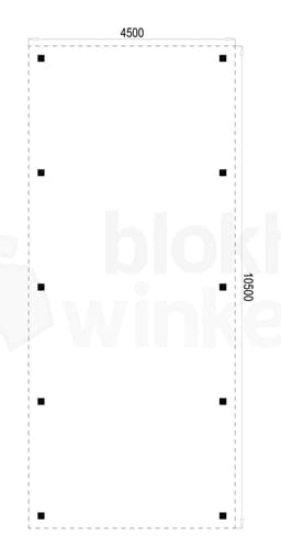 Plattegrond Houten Outback Douglas Vrijstaande Carport 450x1050