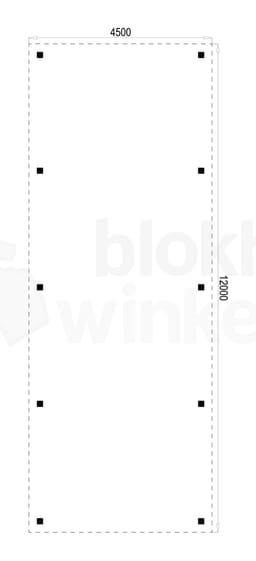 Plattegrond Houten Outback Douglas Vrijstaande Carport 450x1200