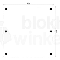 Plattegrond Houten Outback Douglas Vrijstaande Carport 450x450
