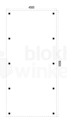 Plattegrond Houten Outback Douglas Vrijstaande Carport 450x950