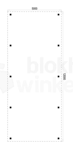 Plattegrond Houten Outback Douglas Vrijstaande Carport 500x1200