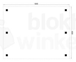 Plattegrond Houten Outback Douglas Vrijstaande Carport 500x400