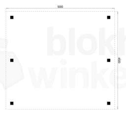Plattegrond Houten Outback Douglas Vrijstaande Carport 500x450