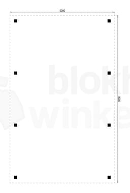 Plattegrond Houten Outback Douglas Vrijstaande Carport 500x800