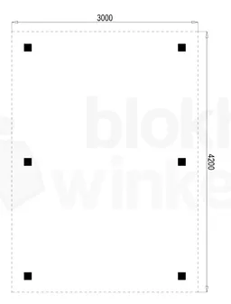 vrijstaande zelfbouw carport Outback Geïmpregneerde Vrijstaande Carport 300x420 - Outback - OVC300x420 - 300x420